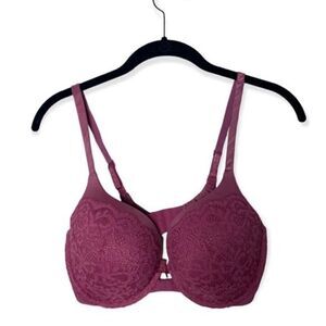Victoria's Secret SZ 34D purple lace full coverage bra
